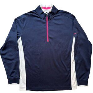 NIKE GOLF TOUR PERFORMANCE DRI FIT Half Zip Logo Jacket in Large